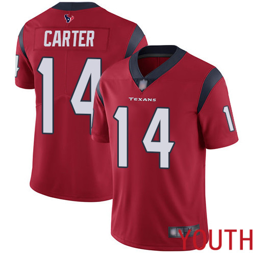 Houston Texans Limited Red Youth DeAndre Carter Alternate Jersey NFL Football #14 Vapor Untouchable->houston texans->NFL Jersey